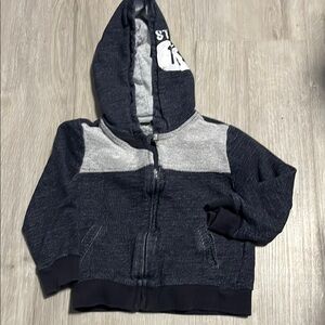 Guess Kids Navy and Gray Hoodie 2T